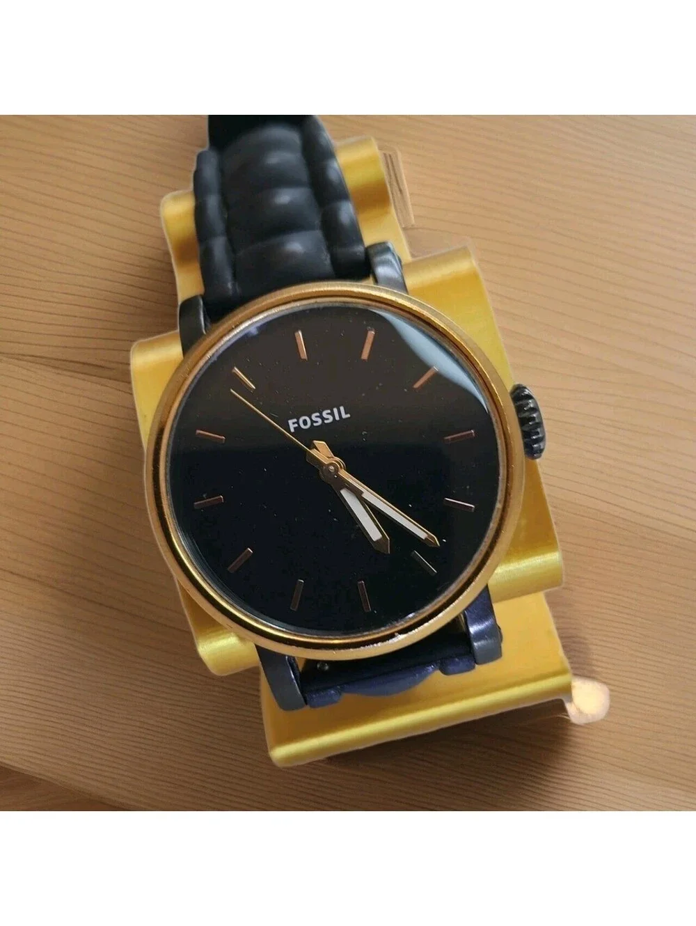 Fossil Quartz Mens Watch Black & Bronze Bq2424 Up To 8.75
